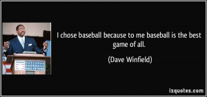 chose baseball because to me baseball is the best game of all ...