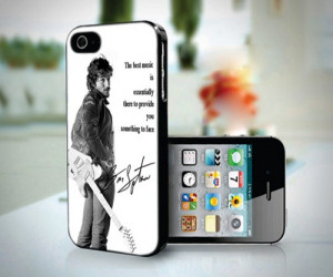 New Bruce Springsteen Quotes design for iPhone 4 or 4s case