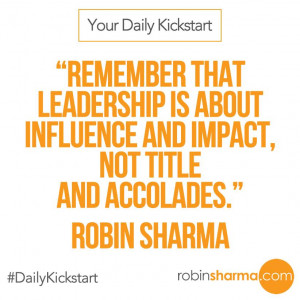 Robin S Sharma is the author of 12 global best sellers and a former ...
