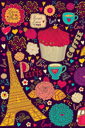 coffee, cupcakes, girly, love, paris, tea, tumblr, wallpapers