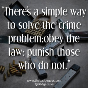 The way to solve crime indeed is very simple but how come crime rates ...