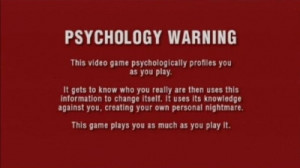 Speaking of which, the game opens with the following warning: