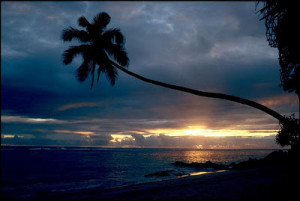 Sunset on Savai'i Island, Samoa (photo credit: yxo )