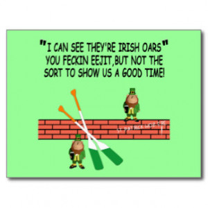 Funny Irish leprechauns Postcard