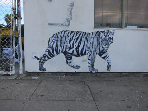 Street Art Tiger By Swift on Beverly Blvd
