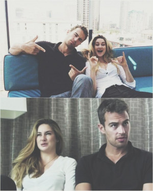 Shailene Woodley & Theo James on set of DIVERGENT cannot wait for this ...