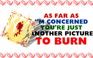 Picture To Burn - Taylor Swift Song Lyric Quote in Text Image