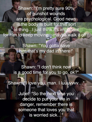 Psych quote: Gus: I was gonna ask you the same question