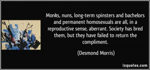 Monks, nuns, long-term spinsters and bachelors and permanent ...