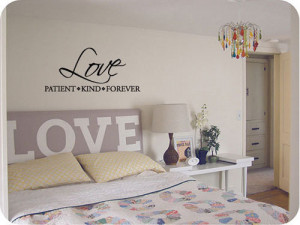 Love Patient Kind Forever - Vinyl Wall Quote Decal