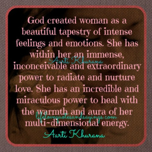 created woman as a beautiful tapestry of intense feelings and emotions ...