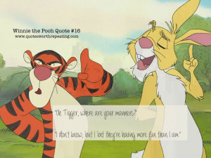 Oh Tigger, where are your manners?