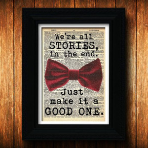 Day Gift, Dr Who art,Dr who bow tie print, Dr Who quote, time lord, Dr ...