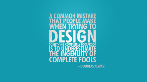 Douglas Adams quote wallpaper