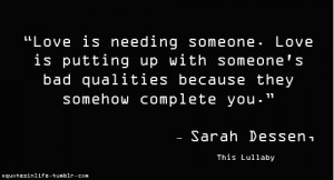 sarah dessen this lullaby quotes love