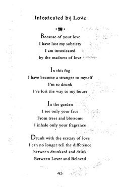 Intoxicated by the madness of love