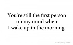 waking up thinking of you