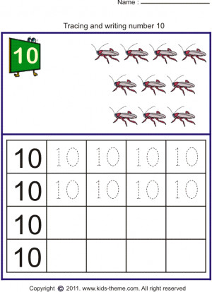 number-10-and-hand-writing-number-practice-skill-worksheets-for ...
