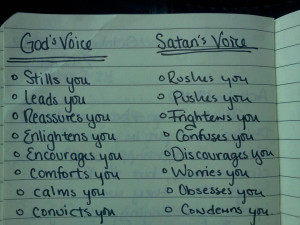 god s voice vs satans voice