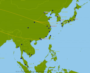 Map World War The Far East...