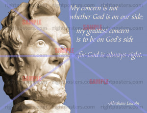 Abraham Lincoln God Quote Poster