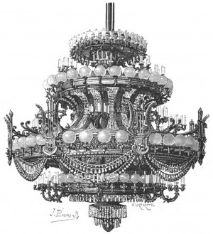 Description Palais Garnier auditorium chandelier - Nuitter 1875 p147 ...