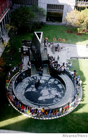 Visitors and officials, including Mayor Bloomberg and poet Maya ...