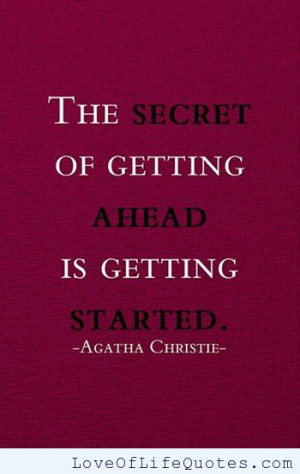 Agatha Christie quote on getting ahead