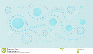 Blue elegant abstract illustration with squares, lines and circles.