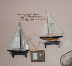... Beach Vinyl Wall Decal Quote May you always have a shell in your