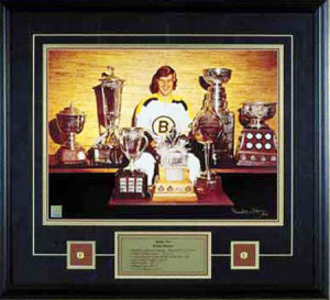 Bobby Orr Boston Bruins - with Trophies - Framed 18x24 Autographed ...