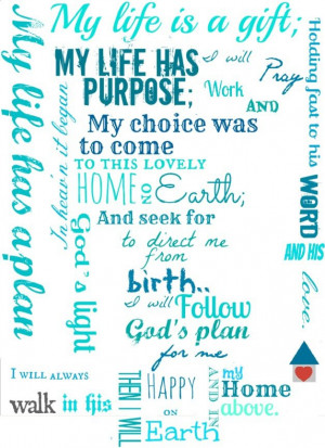 my life is a gift, mormon, lds, primary song, printable