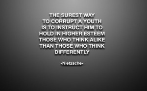 Teach each child to think for themselves...