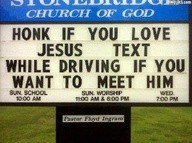 Don't drive & text!
