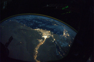 Astro_Wheels: A night view of the Nile River winding up through the ...