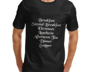 ... Cotton Novelty Design Funny Gift Idea Hobbit Second Breakfast T-Shirt