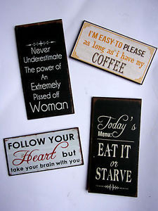 ... NOVELTY FRIDGE MAGNETS IN FOUR QUOTES SAYINGS HOME KITCHEN GIFT OFFICE