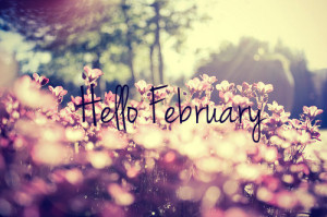 Linda imagen de fondo con frase Hello February