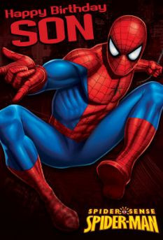 Spiderman Son Birthday Card