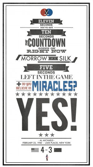 buddy of mine made this Miracle on Ice typography poster. – Imgur