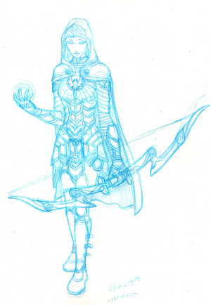 Skyrim Characters Drawings Skyrim - karliah no mask