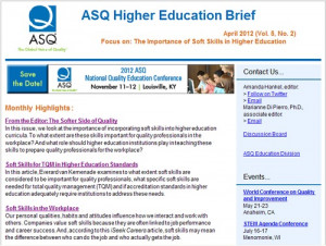 SOFT SKILLS FOR TQMIn an article for ASQ Higher Education Brief ...