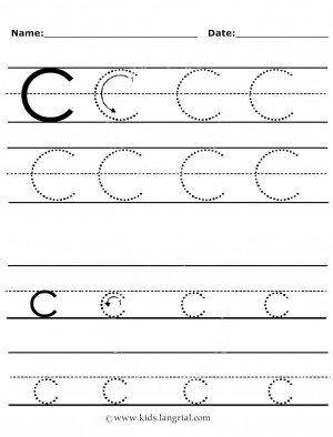 letter c handwriting worksheets