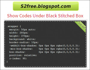 Show Codes Under Black Stitched Box - Alternative Block Quotes Of ...