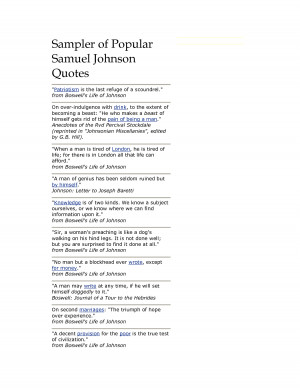 Samuel Johnson Quotes