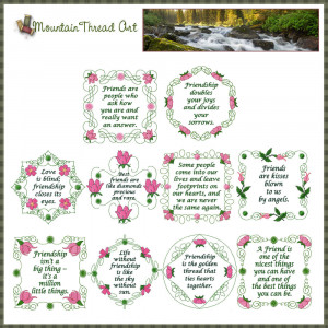 ... Quote Sets :: Wild Irish Rose Friendship Quotes 'N Quilt Block
