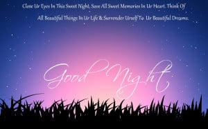 Good Night Sweet Dreams Quote Wallpaper Image