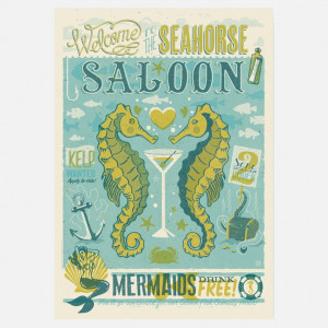 eu.Fab.com | Seahorse Saloon Print