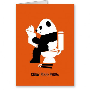 Kung Pooh Panda Funny Birthday Greeting Cards