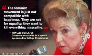 feminist movement is just not compatible with happiness. They are not ...